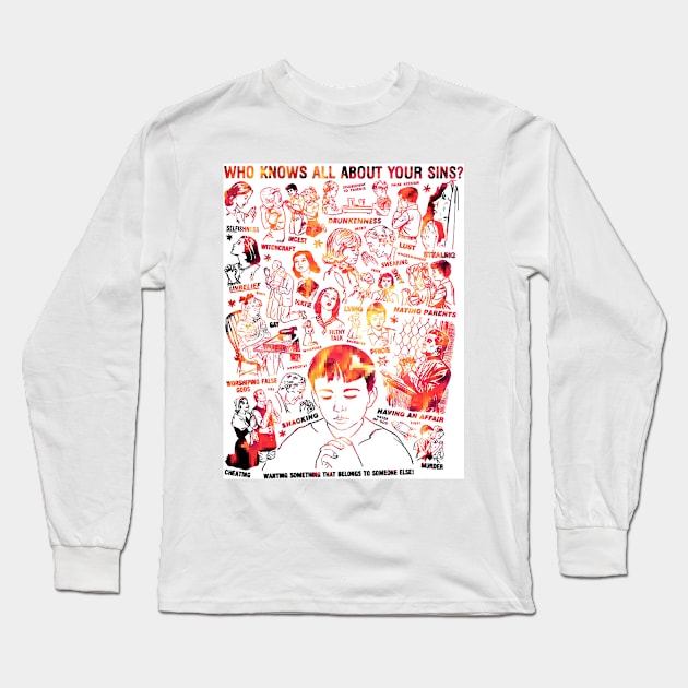 All About Your Sins Pixel Hell Remix Long Sleeve T-Shirt by chilangopride